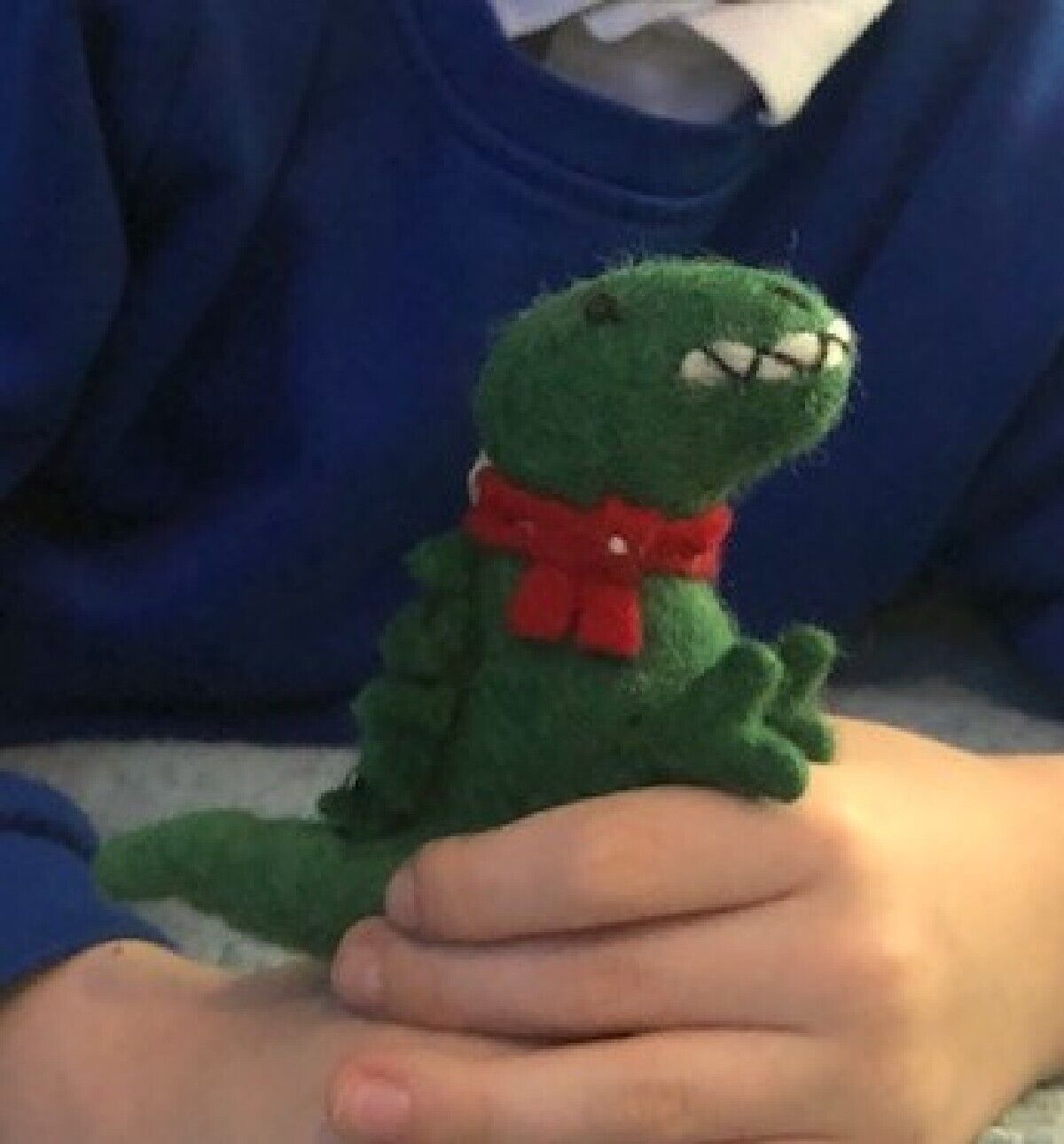 T-Rex Pocket Pal, Felt Handmade In Nepal, Amica Fair Trade Toy Eco Dinosaur