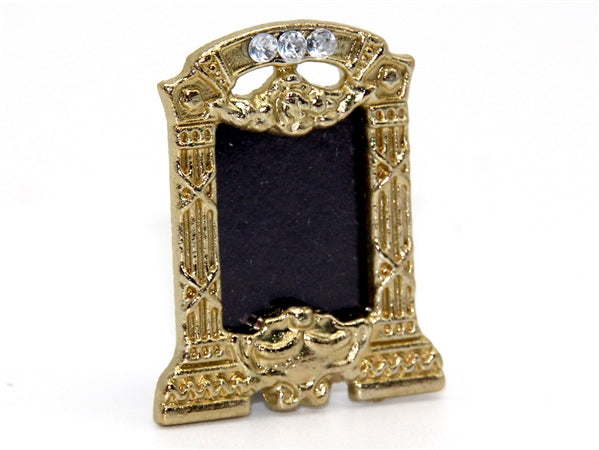Brass Photo Frame With Embedded Jewels, Dolls House Miniature Picture Frames