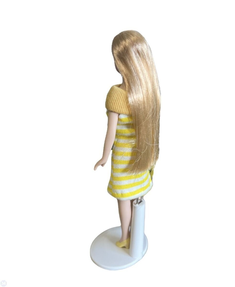 Modern Blonde Female Doll With Stand Included, Dolls House Miniatures, Woman