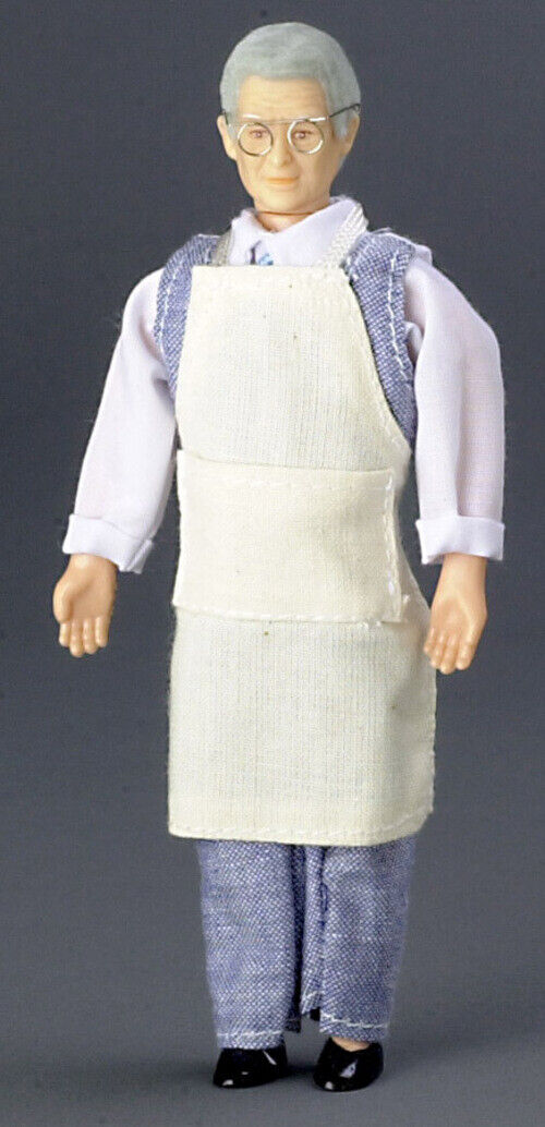 Male Doll With Glasses The Shopkeeper, Dolls House Miniature