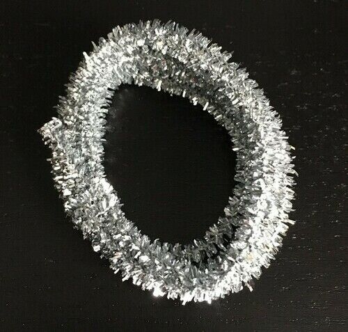 Silver Dolls House Christmas Tinsel, Christmas Snow Dolls House Miniature,