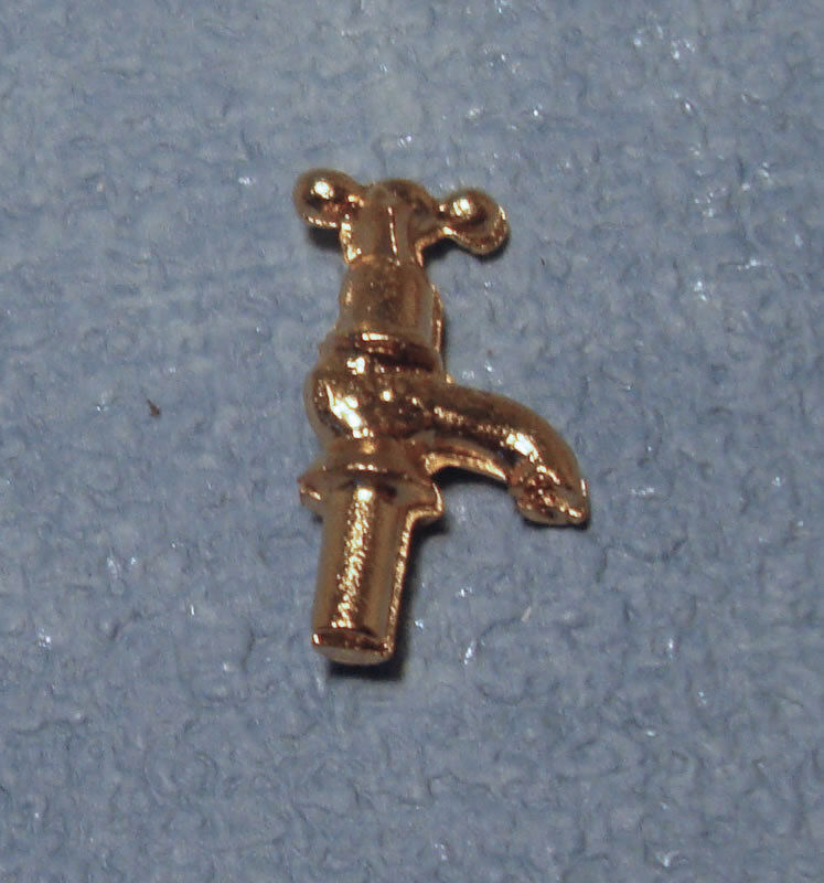 Brass Tap, Dolls House Miniature, Building & DIY Plumbing, Kitchen