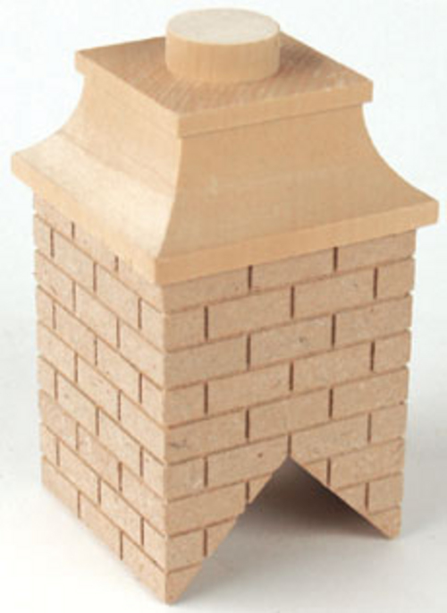 Brick Chimney, Dolls House Miniature DIY Accessory, Roof, MDF