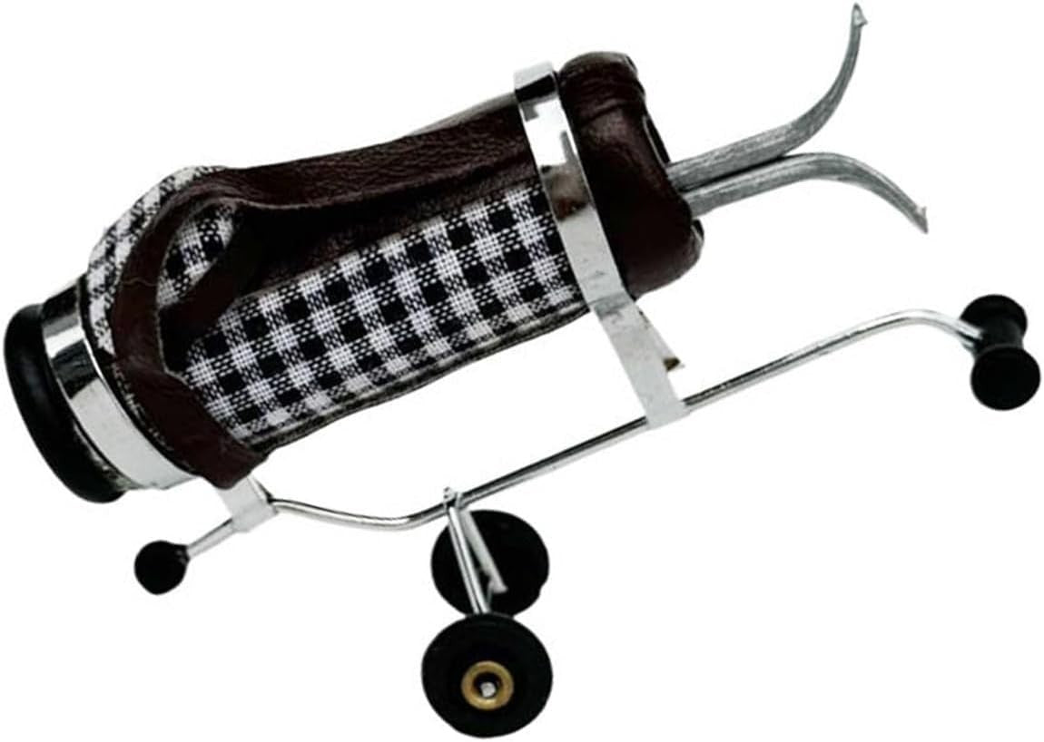 Golf Trolley Bag Dolls House Miniature Sports Accessories 1:12 Scale