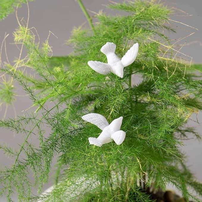 6 Small Doves, Dolls House Miniature, Animals Birds, Dove