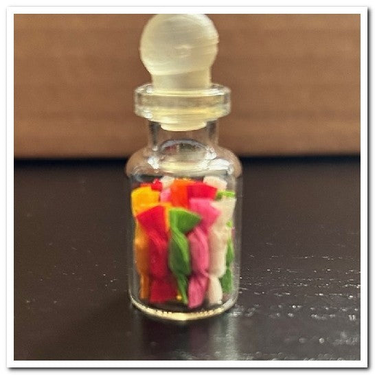 One Filled Glass Sweet Jars Choice of Twelve, Doll House Miniatures Sweets