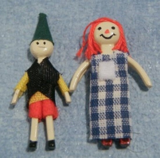 Rag Dolls, Dolls House Miniature Nursery, 1.12th Scale Accessory