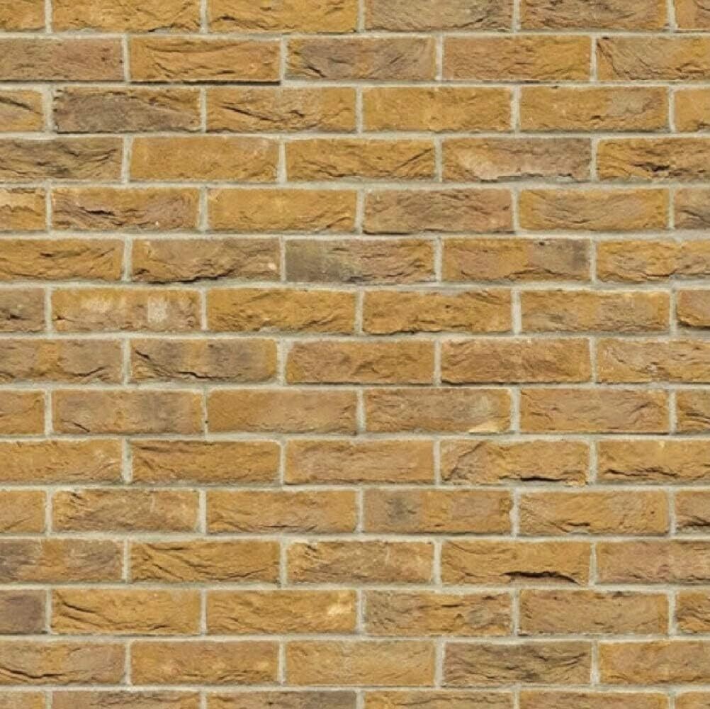 A3 Embossed Yellow Brick Stretcher Bond, Dolls House Miniature