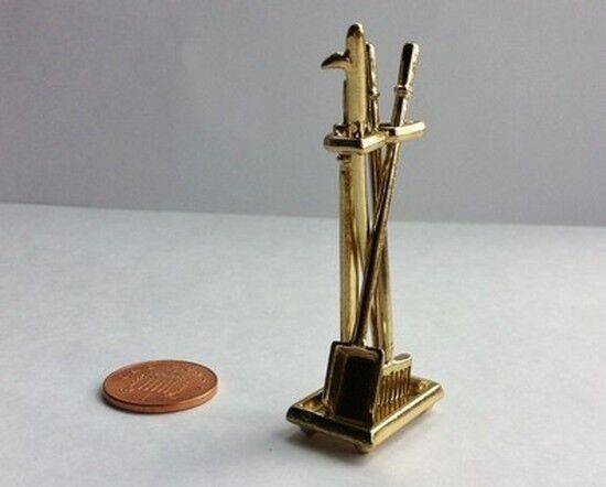 Three Fire Irons, Miniatures for a Dollhouse Fireplace Scene