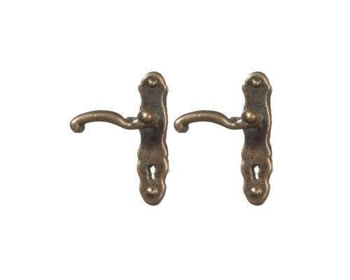 Antique Door Lever Handles, Dolls House Miniature, DIY Doll House Doors