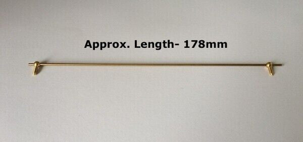 Long Solid Brass Curtain Rail 178mm, Dolls House Miniature Home Decor