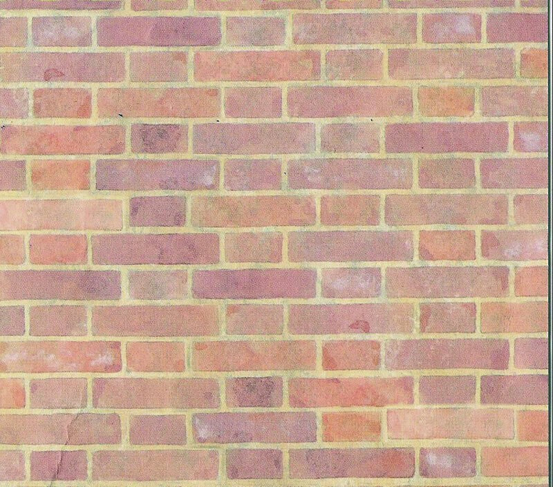Old Brick Effect Paper, Dolls House, approx.Size: 300mm Length, 430mm width.