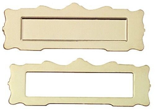 Brass Coloured Letterbox, Doll House Miniature, Door Accessory, Miniatures
