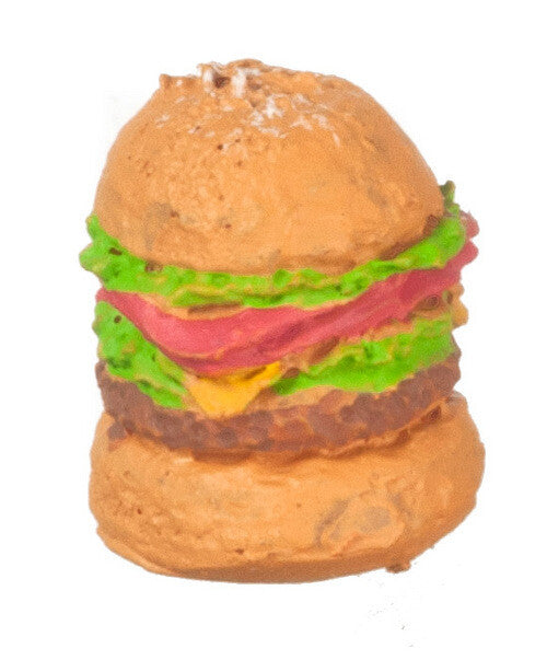 Cheese Burger, Dolls House Miniature Foods, Accessory Dining Fast Food