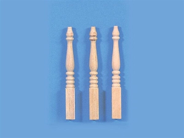 Turned Balusters 12 Pack, Dolls House Miniature Stairs / Banister Accessory DIY