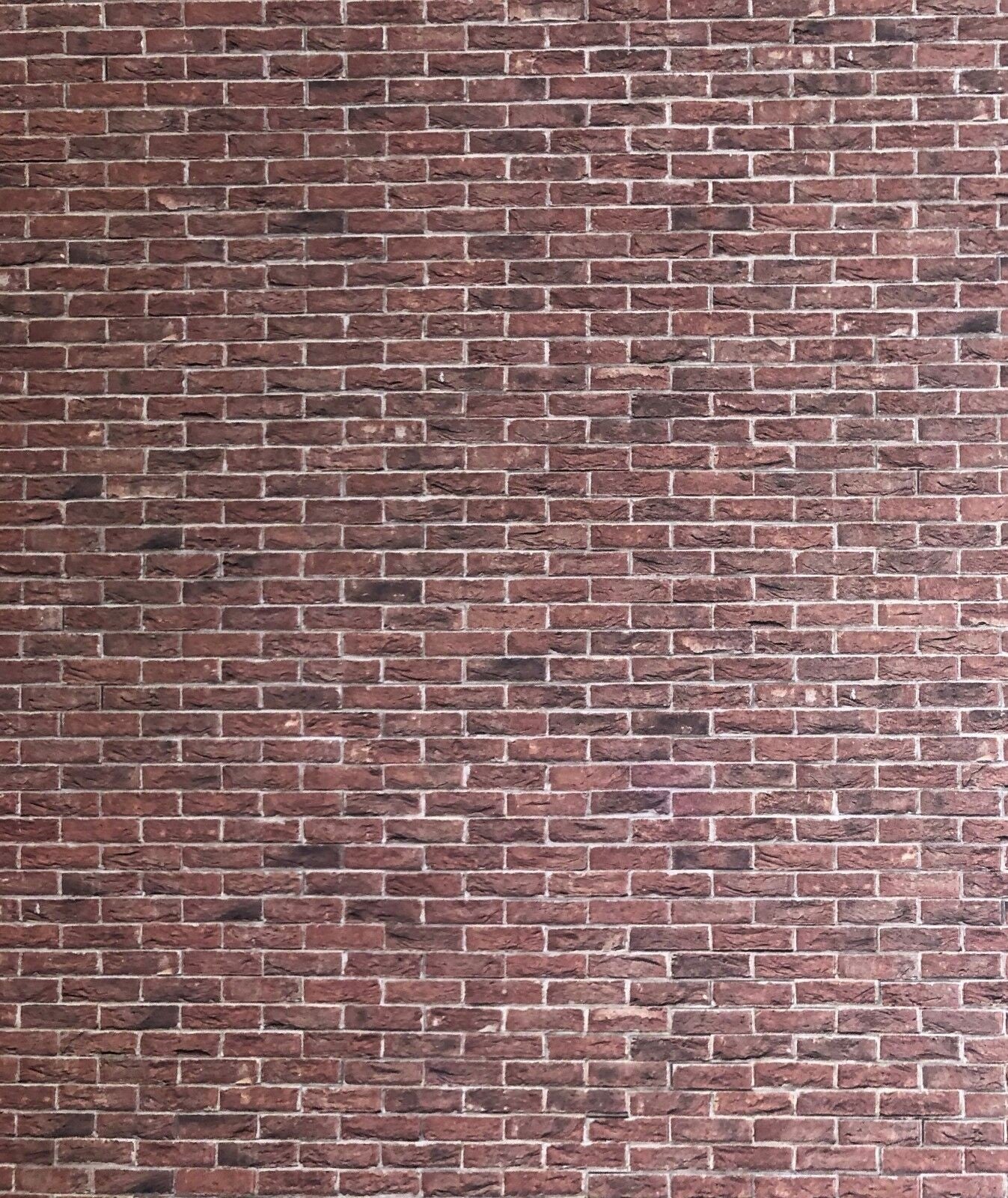 A3 Embossed Weathered Brick Stretcher Bond, Dolls House Miniature
