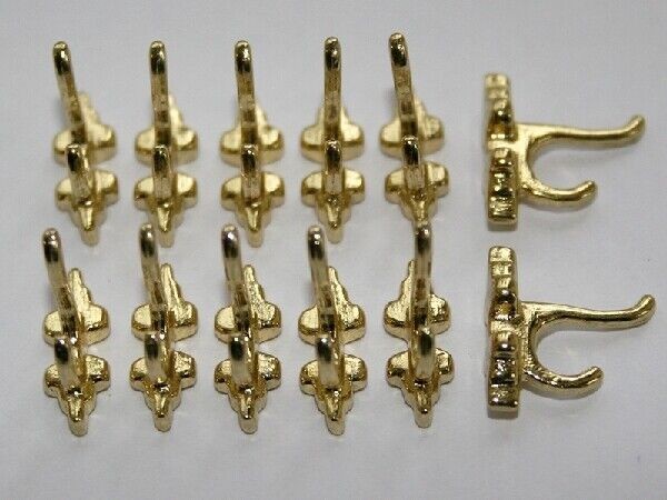 Set Of Twelve Coat Hooks, Dolls House Miniature Fixtures, 1.12th Scale DIY