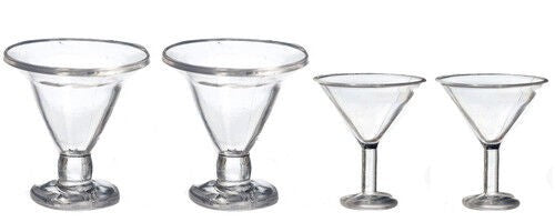 Ice Cream Cups 4 Pack, Dolls House Miniatures, 1.12 Scale Kitchen Accessory