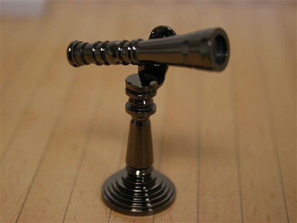 Adjustable Black Telescope, Dolls House Miniature, 1.12 Scale, Quality Metal