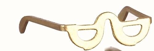 Gold Spectacles, Miniature Dolls Accessory, Glasses Miniatures