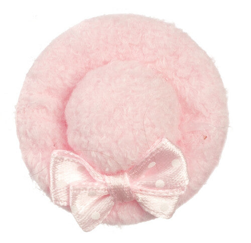 Pink Velvet Hat, Dolls House Miniature Doll Accessory Clothing