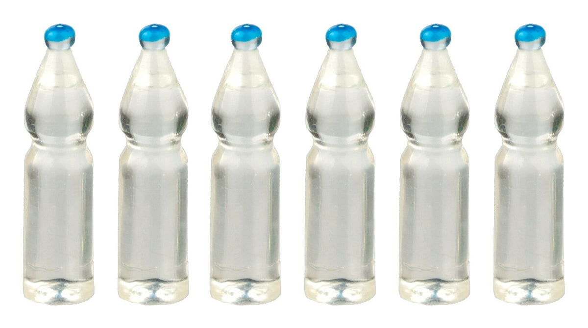 6 Water Bottles, Dolls House Miniatures,Accessory Food & Drink Dining