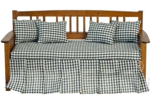 Day Bed In Walnut, Dolls House Miniature, Bedroom Furniture 1.12 Scale