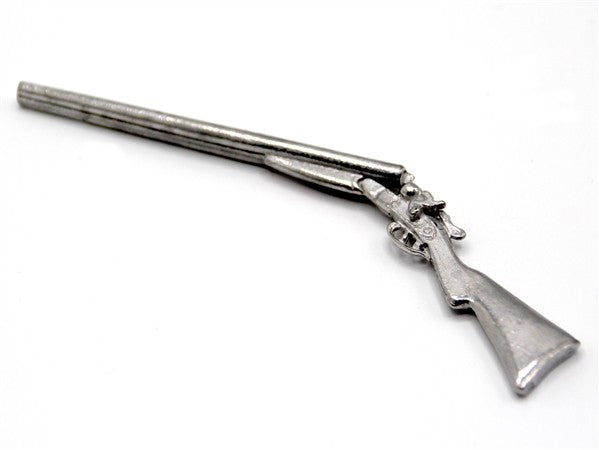 Antique Double Shotgun Broken, Dolls House Miniatures, Miniature Gun War Pewter