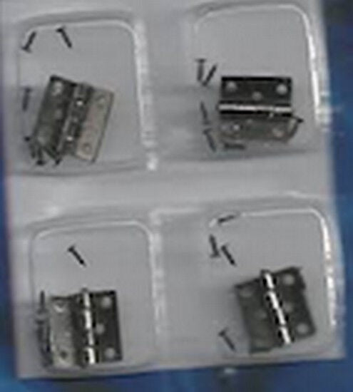 Butt Hinges Black 4 Pack 8mm by 8mm, Dolls House Miniature D.I.Y Fixtures & Fitt