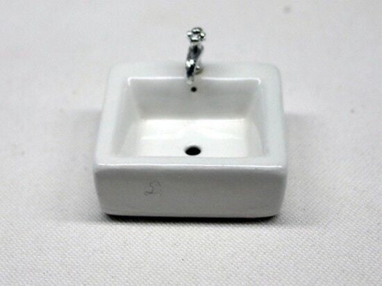 Single Tap Sink, Dolls House Miniature D.I.Y Bathroom, Belfast Sink, Kitchen