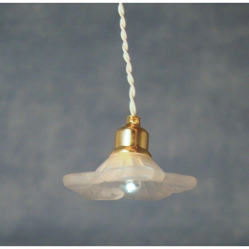 Daisy Ceiling Light Battery Powered LED, Dolls House Miniature Lighting.