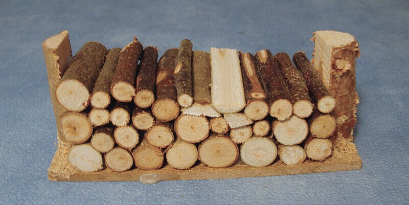 Large Log Pile, Dolls House Miniature 1.12 Scale Garden Accessory