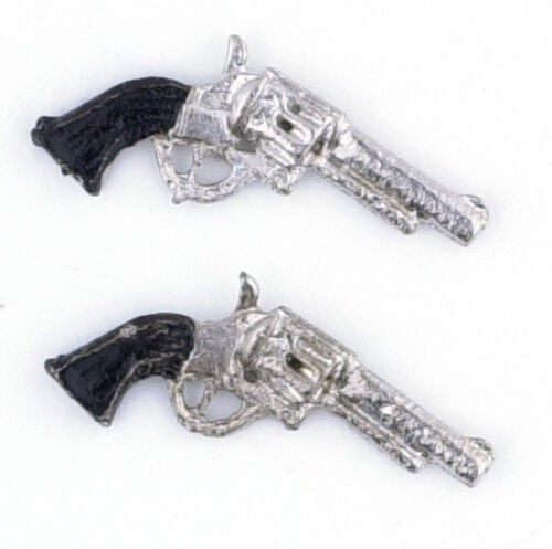 Two Miniature Toy Pistols, Dolls House Miniatures,1.12 Scale Accessory.