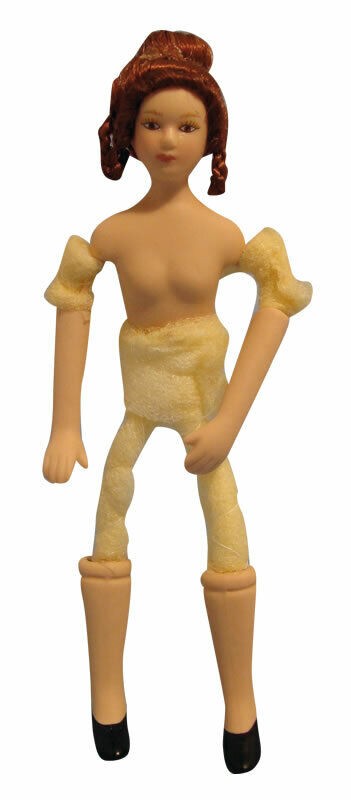 Undressed Female Doll, Dolls House Miniature 1.12 Scale