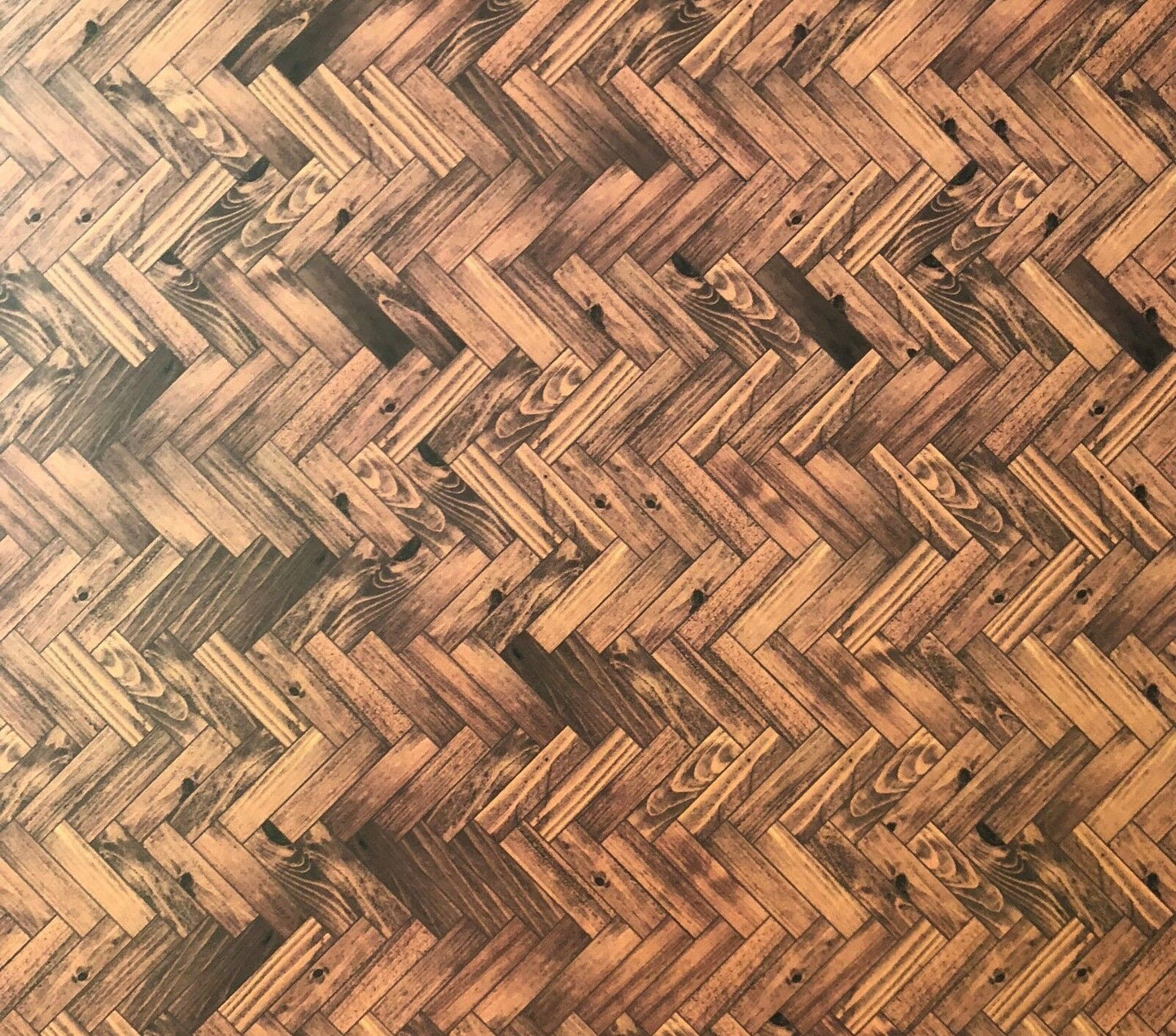 A3 Dark Parquet Flooring Card, Dolls House Miniature, Floor