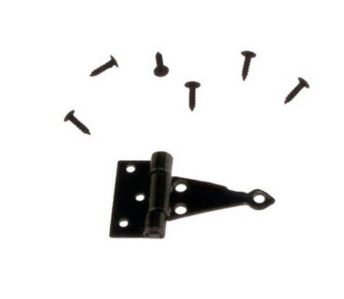 T Hinges Black 4 Pack, Dolls House Miniature D.I.Y Fixtures & Fittings