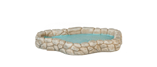 Grey Stone Pond, Outdoor Miniature Dolls House, Garden Water Feature
