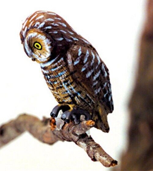 Pel's Fishing Owl, Dolls House Miniatures, Birds Outdoor Animals 1/12 Scale