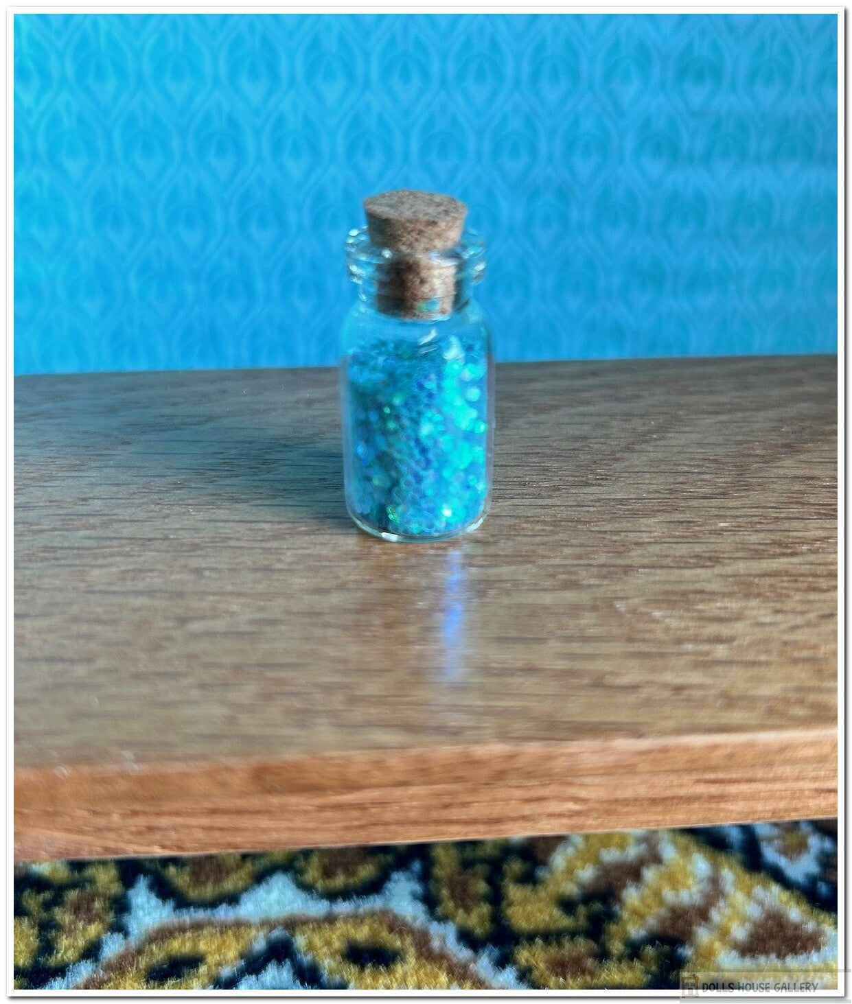 Coloured Stone Jar, Dolls House Miniature Accessory, Sparkle, Magic Shop, Shops