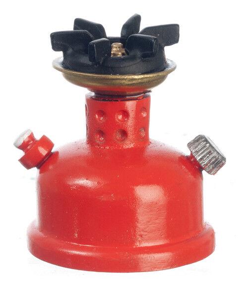 Orange single gas hob burner, dolls house miniature, 1:12 scale, metal