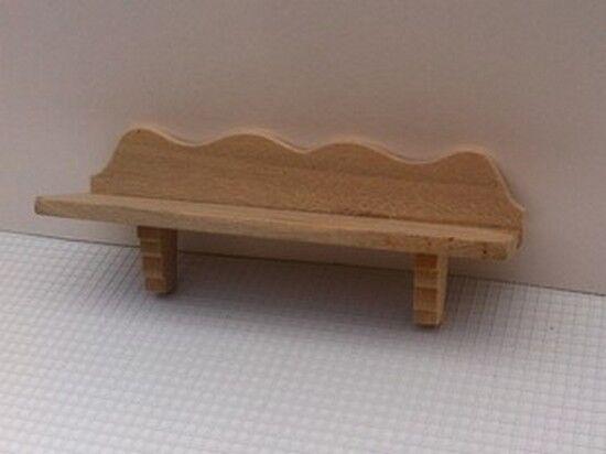 Wall shelf two options of colour, dolls house miniature, white or bare wood