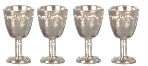 Silver Goblets, Miniature, Dolls House Miniatures, Kitchen Dining Room