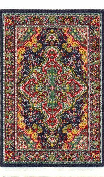 Medium Woven Rug Reds 25cm x 15cm, Dolls House Miniature
