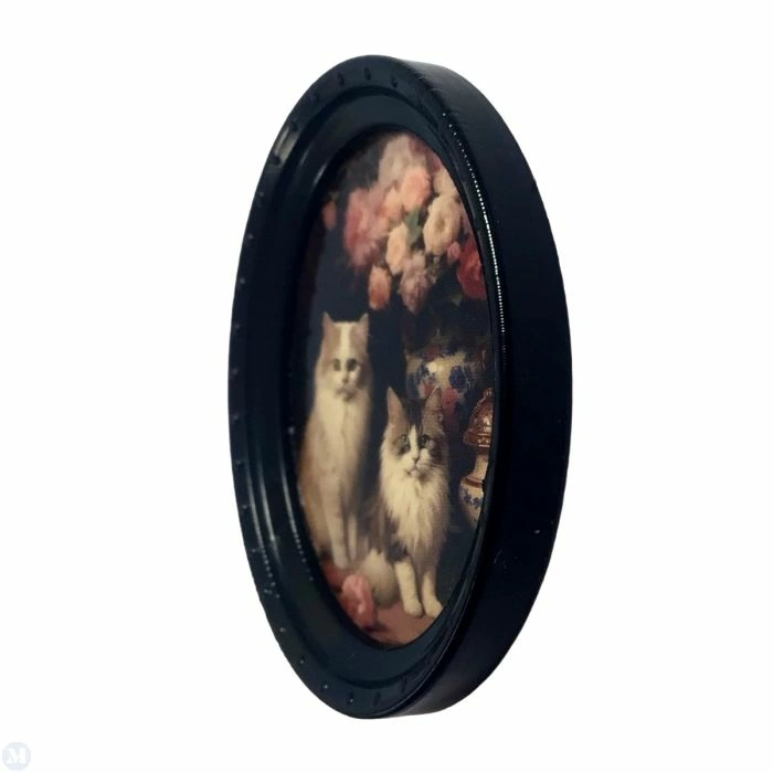 Framed Cats Picture, Dolls House Miniature Wall Decor