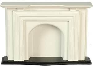Jamestown Fireplace Fire Surround White Wooden Dolls House Miniature Furniture