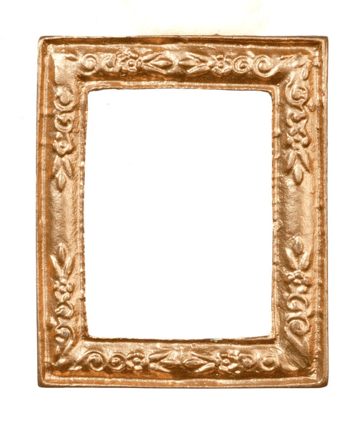 Small Gold Picture Frame 4cm by 3.4cm , Dolls House Miniature, 1.12 Scale, decor