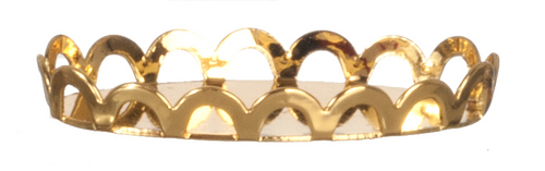 Gold Ornate Dining Tray, Dolls House Miniature
