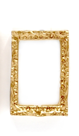Golden Ornate Picture Frame Dolls House Miniature Wall Decor, Picture 1.12 Scale