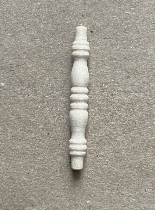 Small Spindles Pack Of 12, Dolls House Miniature, Stairs DIY Accessory