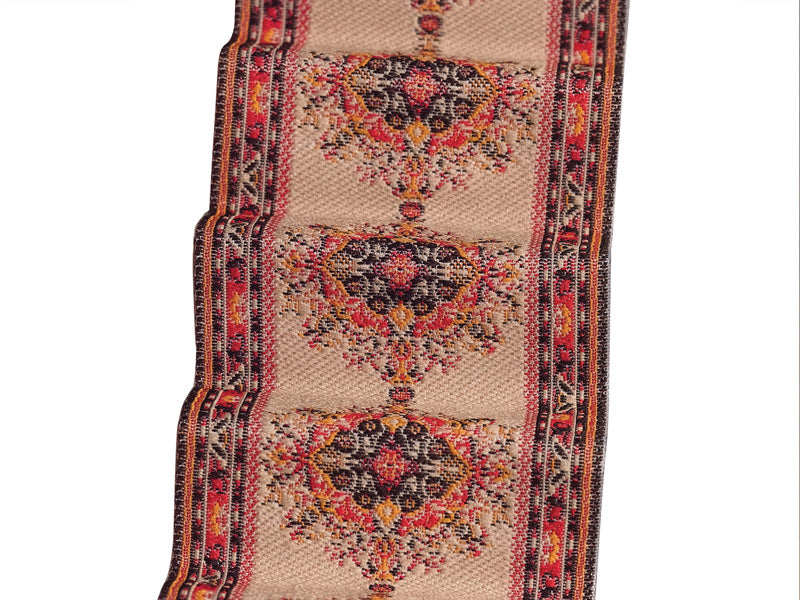 Beige & Rust Stair Carpet, Doll House Miniature, Home Decor, Staircase